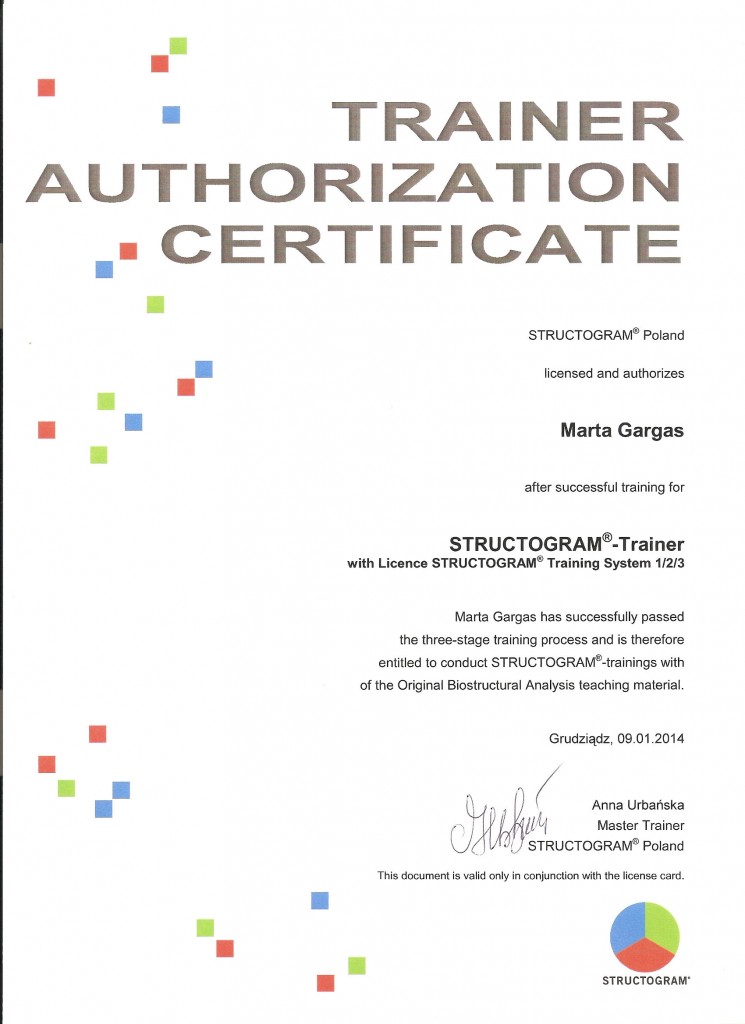 certyfikat structogram